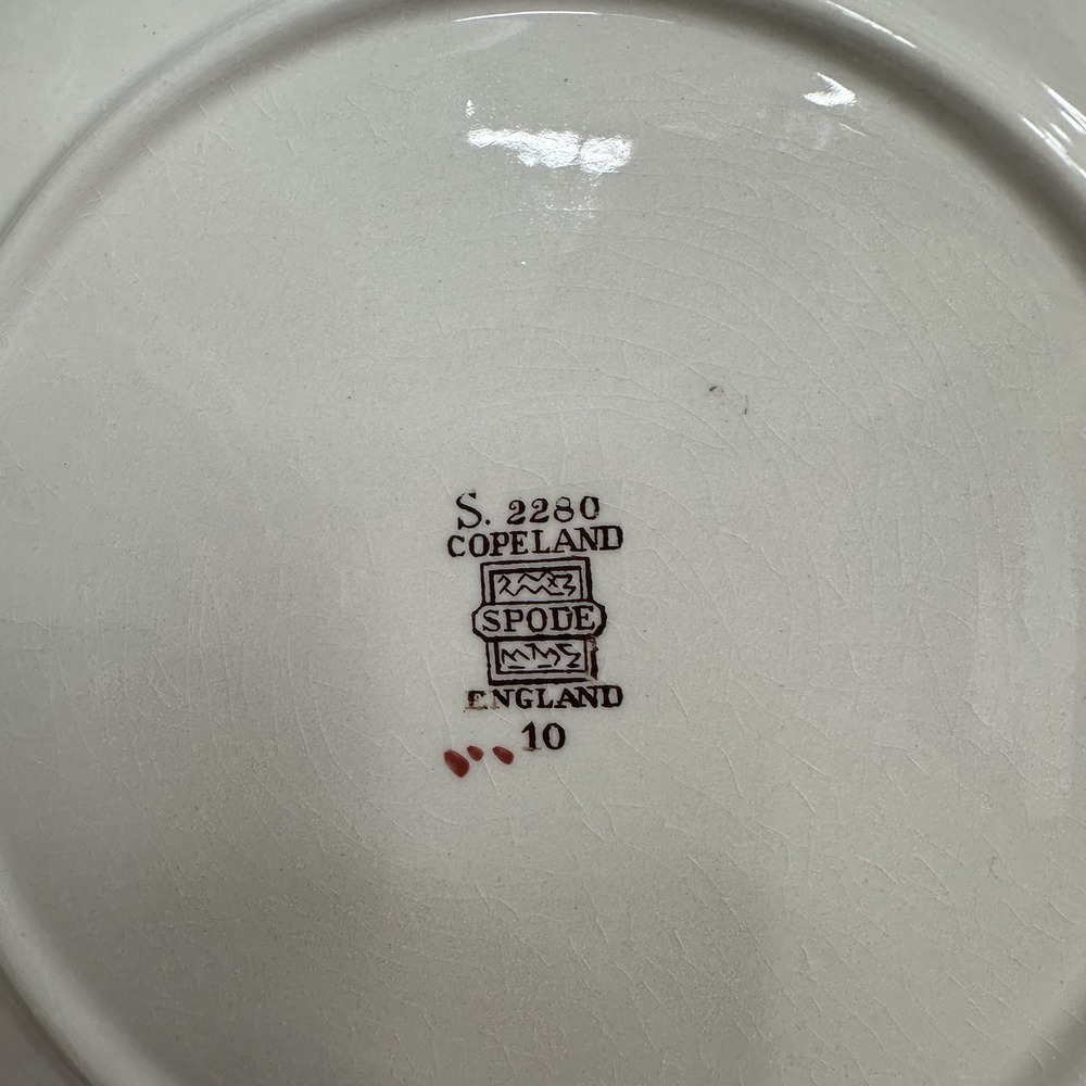 3 Copeland Spode Alden J Price Embossed Daisy Border Fruit Flower #9-11 Plates - Picture 3 of 15